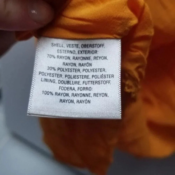 Anthropologie Moulinette Soeurs Carina Puff Sleeve Orange Dress M - Picture 6 of 15